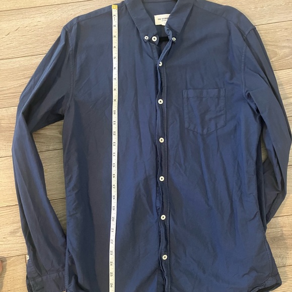 COPY - Octobre Cotton Charlie Shirt in Navy - Picture 3 of 4